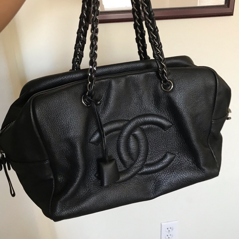 Chanel Deerskin Zipped Tote